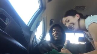 MASSIVE BLACK COCKS Car Oral Sex and Taking It All In