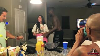 Cuck Hubby Brings Bitch Matron over for some BIG BLACK COCK