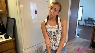 Naughty stepsister Bribes StepDaddy For Sexual Intercourse Lesson: Brandibraids