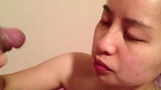 Asian mother in law - Suck Man Meat & Fucking Soaked Vagina
