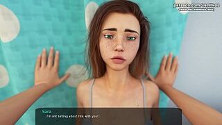 Rubbing a massive penis between half-sister's small size thighs l My sexiest gameplay moments l Milfy City l Part #2