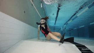 Underwater Scuba Lady three