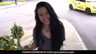CARNE DEL MERCADO - Latina 18yo Selena Gomez picked up and facialized