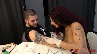 Fucking my excited enormous tit tattoo artist Mara Martinez