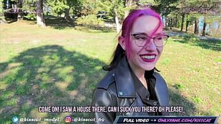 Bang me in Park for Cumwalk - Public Space Agent Pickup Russian Student to Real Outdoor Sex Act / Kiss Cat