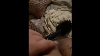 Dripping Vagina Hairbrush Play