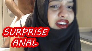 PAINFUL SURPRISE BUTTHOLE WITH MARRIED HIJAB WIFE !