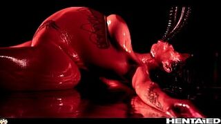 EXORCISM CUMFLATION PORNO - Babe Lustful Demon got Humped by Alien Priest - Canela Skin