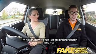 Fake Driving School petite English girl gets screwed after her lesson