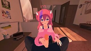 Ironmouse gets a missionary bust a load from your POV - Vtuber Hentai.