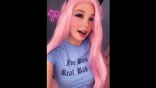 Belle Delphine Announces Porn Video and Flashes her Boobs