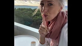 I fingered myself to orgasm on a outdoors hotel balcony in Mallorca!