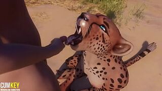 Furry Adolescent Mates With a Guy | Furry monster| 3D Porn Wild Life