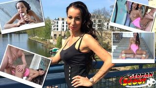 GERMAN SCOUT - mature mom VALENTINA WITH ENORMOUS BIG BOOBS TALK TO ANUS AT STREET CASTING