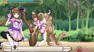 Twintail Magic hentai sexual intercourse game . Amazing 18yo adolescent having sex act with monsters fellas