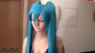 GERMAN ADOLESCENT GET BANGED AS MIKU HATSUNE COSPLAY SEX ACT WITH SPERM ON THE FACE HENTAI PORN