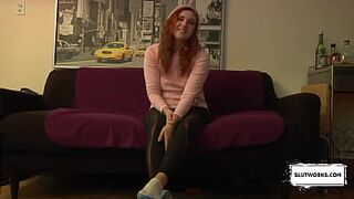 Cutie Red Hair Gives Herself Multiple Squirting Orgasms In Casting