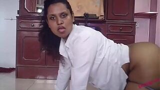 Naughty But Excited Indian Fucking Herself With A Giant Rubber Dick
