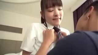 Japanese schoolgirl Mikako fucks older fella - nanairo.co