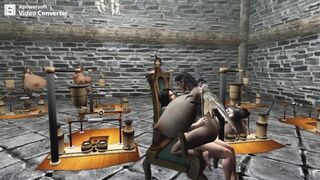 Skyrim - the Biggest Titties in Skyrim -hanging out with my Advanced Milk Maids