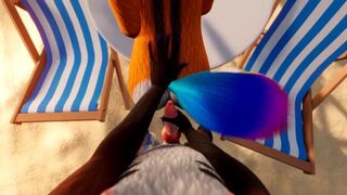 Furry Animation Foxes Sex Act Beach Yiff