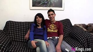 Mommy and stepson fucking together. She left her husband for his son