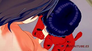 Miraculus Ladybug Hentai 3D - Ladybug wanking and sucking dick with sperm in her mouth