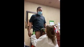 Excited Darkis Doctor Stuffs her Patient’s Dick in her Mouth