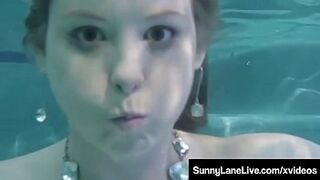 Scuba Sucking Sunny Lane Blows A Man Meat Underwater!