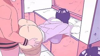 Hinata's booty pounded in the living room
