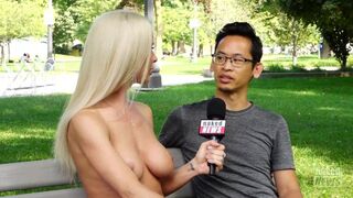 Reporter from the Stripped News Program Interviews Asian Dudes! AMWF