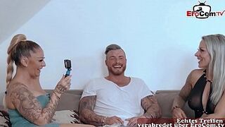 German port mature at butthole sex in three ffm with tattoo