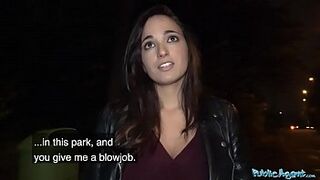 Public Space Agent Spanish hotty pinky peach pounded by a stranger