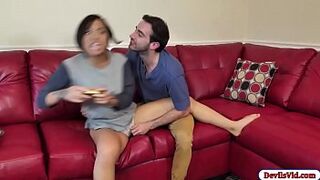 Adorable Asian fucks bf and then squirts