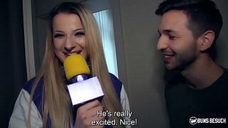 BUMS BESUCH - German light-colored pornstar Celina Davis surprise fucks her fanboy
