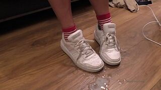 jizz on feet and shoes cumpilation sperm shot compilation YummyCouple