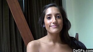 Pov screw with a amazing latina during a casting