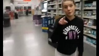 Stranger teen sucks my penis in Walmart