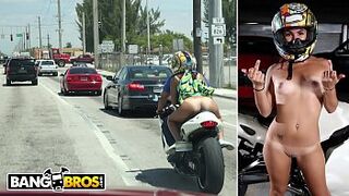 BANGBROS - Enormous Butt Latin Lovely Sophia Steele Handle A Motorcycle & A Penis