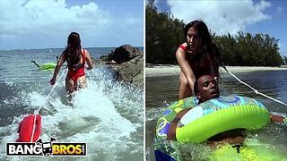 BANGBROS - Charlie Mac Gets Into Beauty Queen Water, Lifeguard Valerie Kay Saves The Day